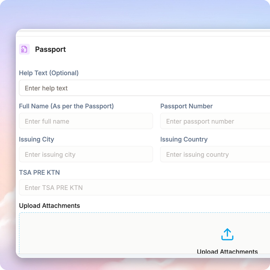 Building a travel intake form in the TripLoft form builder